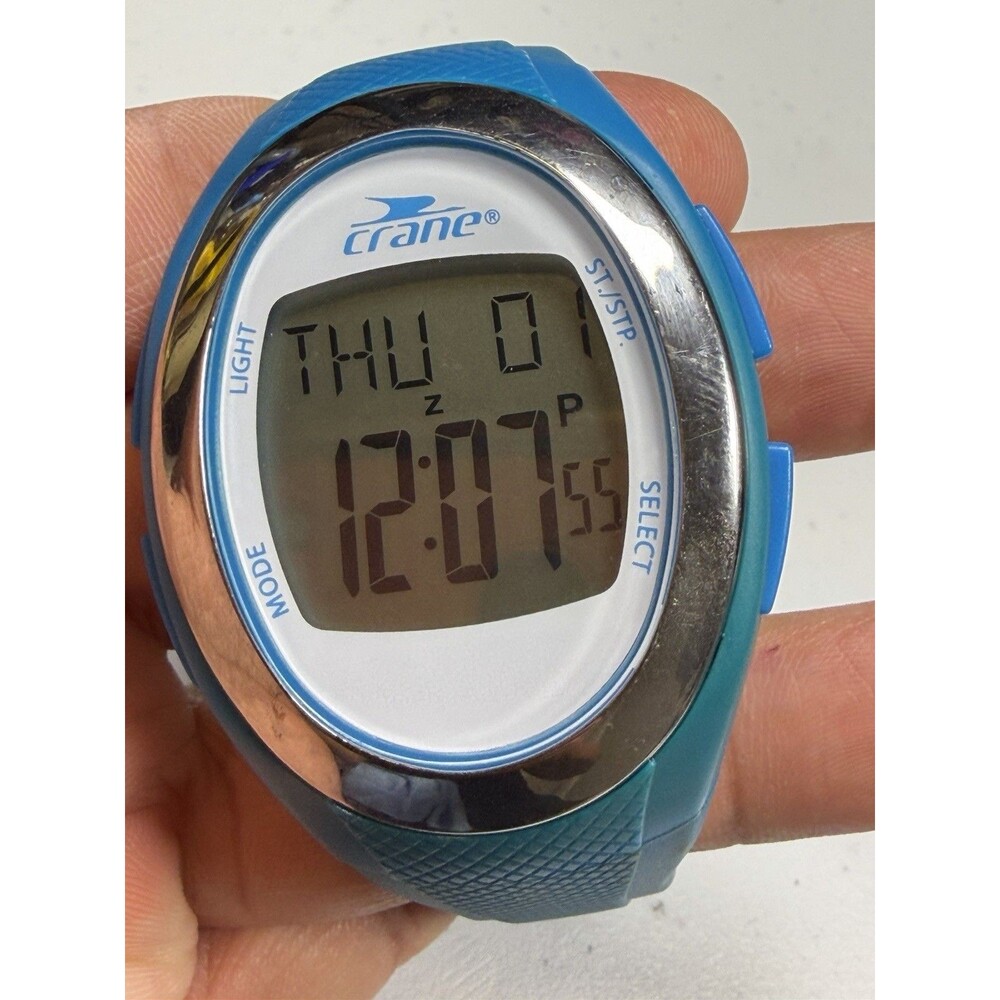 Crane AU-PF1122CD Digital Heart Rate Sport Watch Blue 50M Fresh Battery